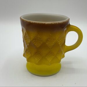 Vintage Anchor Hocking Kimberly Yellow Ombré Mug